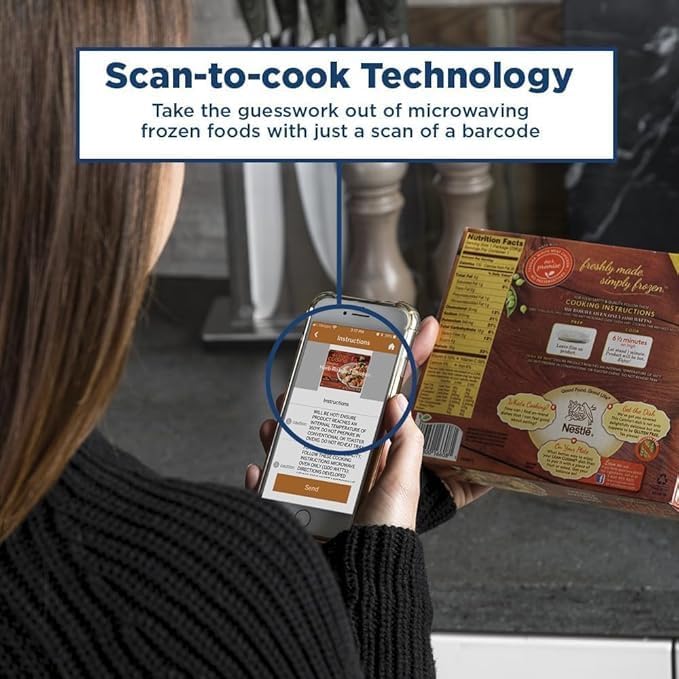 GE Smart Countertop Microwave Oven, Scan-to-Cook Technology and Wifi-Connectivity, 0.9 Cubic Feet Capacity, 900 Watts, Child-Lock Technology, Smart Home & Kitchen Essentials, Stainless Steel276 GE Smart Countertop Microwave Oven, Scan-to-Cook Technology and Wifi-Connectivity, 0.9 Cubic Feet Capacity, 900 Watts, Child-Lock Technology, Smart Home & Kitchen Essentials, Stainless Steel