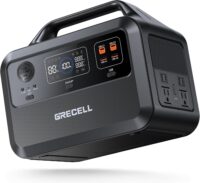 GRECELL Portable Power Station 600W 460Wh Solar Generator(Surge 1200W), 460Wh Backup LiFePO4 Battery for Outdoor Home Emergency