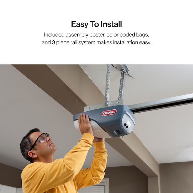 Genie 3 4 HPc Revolution Belt drive Garage Door Opener3_11zon Genie 3042-TKH 3/4 HPc Revolution Belt drive Garage Door Opener