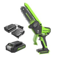 Greenworks 2032202 24-volt 6-in Battery 2 Ah Chainsaw Battery Included Charger Included