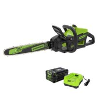 Greenworks Pro CS80L413 80-volt max 18-in Battery 4 Ah Chainsaw Battery Included Charger Included