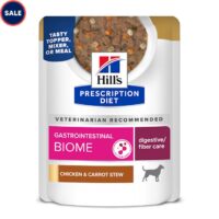 Hill's Prescription Diet Gastrointestinal Biome Chicken & Carrot Stew Wet Dog Food, 2.8 oz., Case of 24