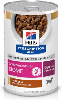 Hill's Prescription Diet Gastrointestinal Biome Digestive/Fiber Care Chicken & Vegetable Stew Wet Dog Food, 12.5 oz., Case of 12