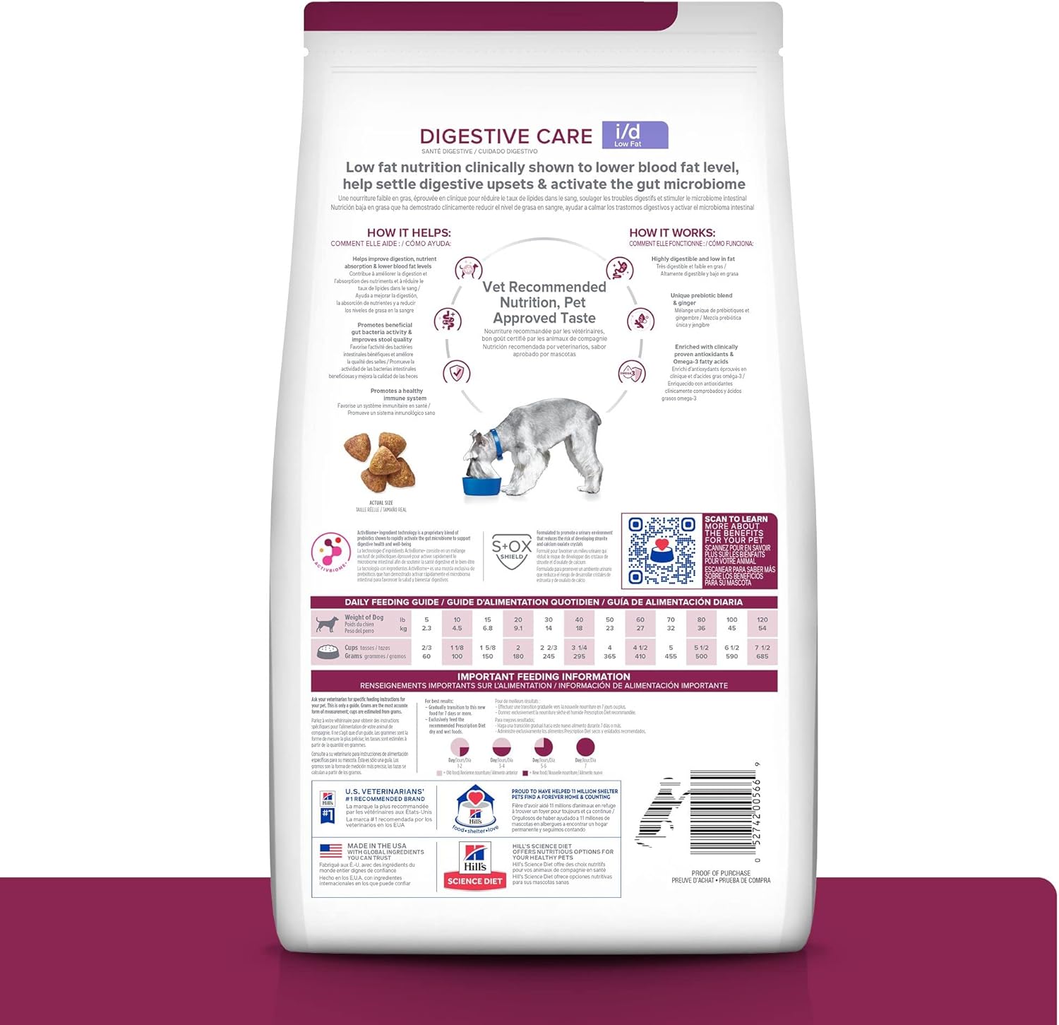 Hill's Prescription Diet i d Low Fat Digestive Care Chicken Flavor Dry Dog Food, 27.5 lbs., Bag1 Hill's Prescription Diet i/d Low Fat Digestive Care Chicken Flavor Dry Dog Food, 27.5 lbs., Bag