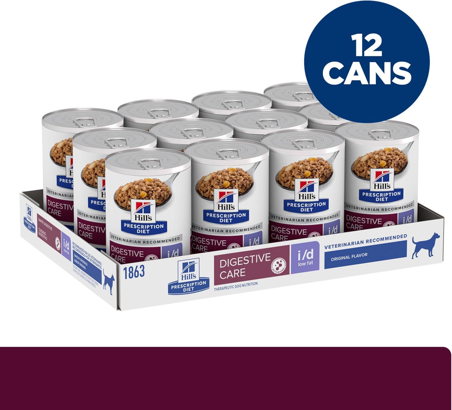 Hill's Prescription Diet i d Low Fat Digestive Care Orginal Flavor Canned Dog Food, 13 oz., Case of 122 Hill's Prescription Diet i/d Low Fat Digestive Care Orginal Flavor Canned Dog Food, 13 oz., Case of 12