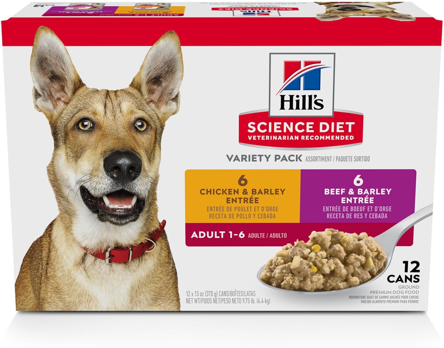 Hill's Science Diet Adult Chicken and Beef Canned Dog Food Variety Pack, 13 oz., Pack of 12 Hill's Science Diet Adult Chicken and Beef Canned Dog Food Variety Pack, 13 oz., Pack of 12