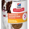 Hill's Science Diet Adult Perfect Digestion Chicken & Rice Entree Canned Dog Food, 12.8 oz., Case of 12