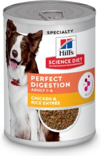 Hill's Science Diet Adult Perfect Digestion Chicken & Rice Entree Canned Dog Food, 12.8 oz., Case of 12