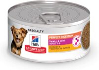 Hill's Science Diet Adult Perfect Digestion Small & Mini Chicken & Vegetables Entree Canned Dog Food, 5.8 oz., Case of 24