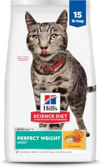Hill's Science Diet Adult Perfect Weight Chicken Recipe Dry Cat Food, 15 lbs.