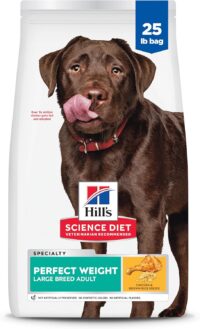 Hill's Science Diet Adult Perfect Weight Chicken Recipe Large Breed Dry Dog Food, 25 lbs.
