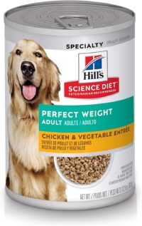 Hill's Science Diet Adult Perfect Weight Chicken & Vegetable Entree Canned Dog Food, 12.8 oz., Case of 12
