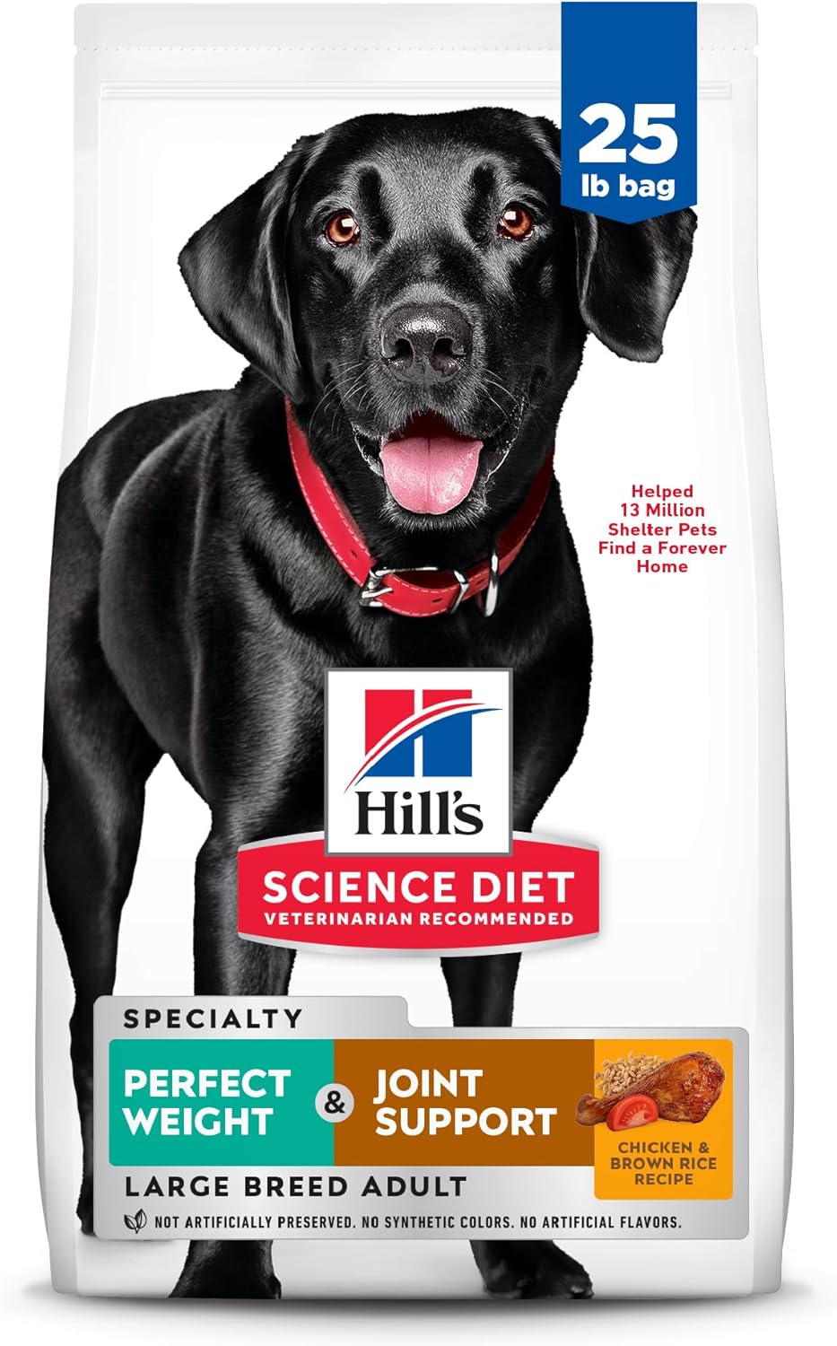 Hill's Science Diet Adult Perfect Weight & Joint Support Chicken Recipe Large Breed Dry Dog Food, 25 lbs. Hill's Science Diet Adult Perfect Weight & Joint Support Chicken Recipe Large Breed Dry Dog Food, 25 lbs.