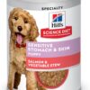 Hill's Science Diet Adult Sensitive Stomach & Sensitive Skin Salmon & Vegetable Stew Canned Wet Dog Food, 12.5 oz., Case of 12