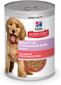 Hill's Science Diet Adult Sensitive Stomach & Sensitive Skin Salmon & Vegetable Stew Canned Wet Dog Food, 12.5 oz., Case of 12