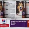 Hill's Science Diet Adult Sensitive Stomach & Sensitive Skin Tender Turkey & Rice Stew Canned Wet Dog Food, 12.5 oz., Case of 12