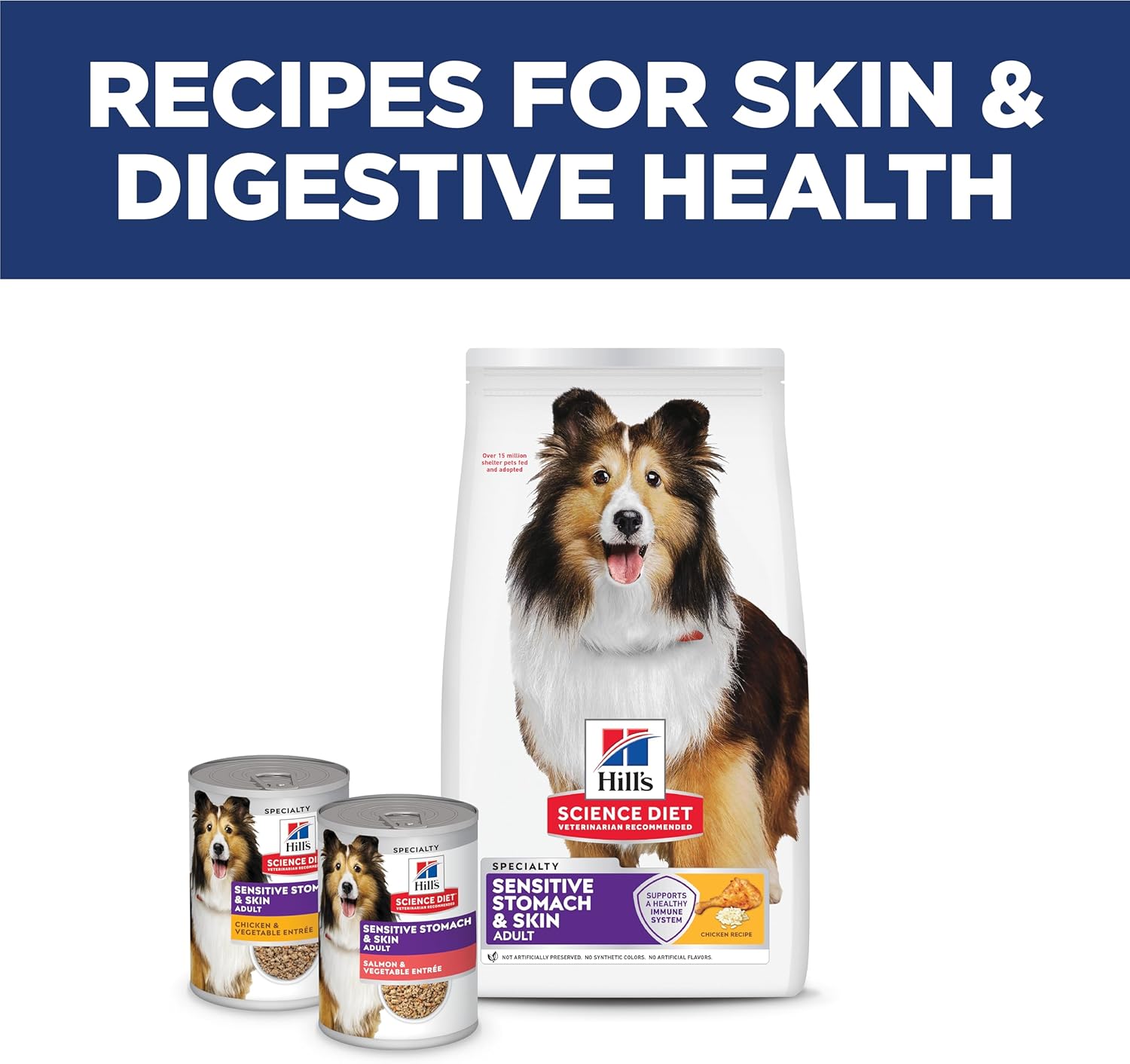 Hill's Science Diet Adult Sensitive Stomach & Skin Chicken Recipe Dry Dog Food, 15.5 lbs.267 Hill's Science Diet Adult Sensitive Stomach & Skin Chicken Recipe Dry Dog Food, 15.5 lbs.