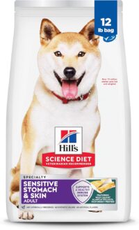 Hill's Science Diet Adult Sensitive Stomach & Skin Pollock Meal, Barley & Insect Meal Recipe Dry Dog Food, 12 lbs.