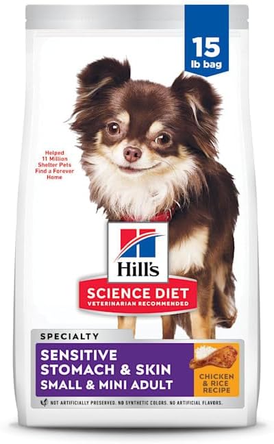 Hill's Science Diet Adult Sensitive Stomach & Skin Small & Mini Chicken Recipe Dry Dog Food, 15 lbs.57 Hill's Science Diet Adult Sensitive Stomach & Skin Small & Mini Chicken Recipe Dry Dog Food, 15 lbs.