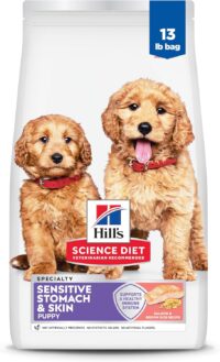 Hill's Science Diet Puppy Sensitive Stomach & Skin Salmon & Brown Rice Recipe Dry Dog Food, 13 lbs.