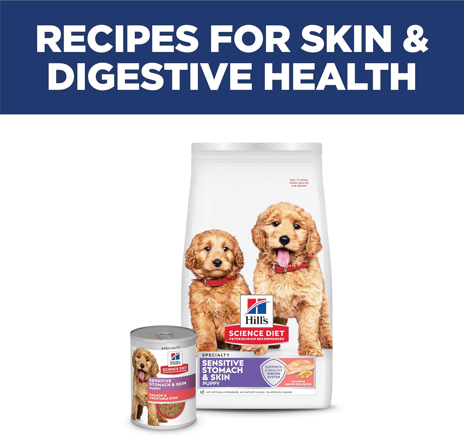 Hill's Science Diet Puppy Sensitive Stomach & Skin Salmon & Brown Rice Recipe Dry Dog Food, 13 lbs.9 Hill's Science Diet Puppy Sensitive Stomach & Skin Salmon & Brown Rice Recipe Dry Dog Food, 13 lbs.
