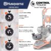 Husqvarna 022013 Control Touch 3200-PSI 2.5-GPM Cold Water Gas Pressure washer with 4 Spray Tips Husqvarna 022013 Control Touch 3200-PSI 2.5-GPM Cold Water Gas Pressure washer with 4 Spray Tips