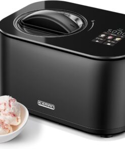 Iceman by Chefman Ice Cream Maker, No Pre-Freezing with Built-In Compressor, Makes Ice Cream, Froyo, Sorbet, Sherbet, Italian Ice, Frozen Yogurt, Digital Display w/ 3 Presets, 2 Pint Inserts Included