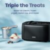 Iceman by Chefman Ice Cream Maker, No Pre-Freezing with Built-In Compressor, Makes Ice Cream, Froyo, Sorbet, Sherbet, Italian Ice, Frozen Yogurt, Digital Display w/ 3 Presets, 2 Pint Inserts Included