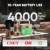 Jackery Explorer 1000 v2 Portable Power Station,1070Wh LiFePO4 Battery,1500W AC/100W USB-C Output, 1 Hr Fast Charge, Solar Generator for Camping,Emergency, RV, Off-Grid Living(Dune White)