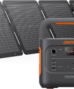 Jackery Solar Generator 1000 v2 with 100W Solar Panel,1070Wh Portable Power Station LiFePO4 Battery,1500W AC/100W USB-C Output,1Hr Fast Charge for Outdoor,Off-Grid Living,RV,Emergency