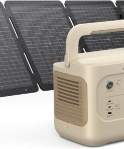 Jackery Solar Generator 1000 v2 with 100W Solar Panel,1070Wh Portable Power Station, LiFePO4 Battery,1500W AC Output,1 Hr Fast Charge, for Camping,Emergency, RV, Off-Grid Living(Dune White)