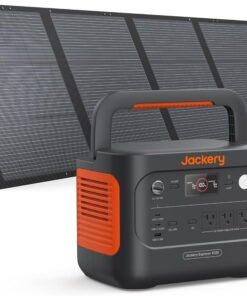 Jackery Solar Generator 1000 v2 with 200W Solar Panel,1070Wh Portable Power Station LiFePO4 Battery,1500W AC/100W USB-C Output, 1Hr Fast Charge for Outdoor,Off-Grid Living,RV,Emergency