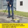 Karcher 15-in up to 4000-PSI Rotating surface cleaner for Gas and electric pressure washers