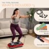 Lifepro Waver Vibration Plate Exercise Machine – High-Intensity Vibration Plate for Lymphatic Drainage – Full-Body Workout Vibrating Platform with Loop Bands – Fitness Equipment for Strength & Toning, Red