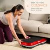 Lifepro Waver Vibration Plate Exercise Machine – High-Intensity Vibration Plate for Lymphatic Drainage – Full-Body Workout Vibrating Platform with Loop Bands – Fitness Equipment for Strength & Toning, Red