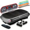 Lifepro Waver Vibration Plate Exercise Machine – High-Intensity Vibration Plate for Lymphatic Drainage – Full-Body Workout Vibrating Platform with Loop Bands – Fitness Equipment for Strength & Toning, Gray