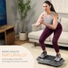 Lifepro Waver Vibration Plate Exercise Machine – High-Intensity Vibration Plate for Lymphatic Drainage – Full-Body Workout Vibrating Platform with Loop Bands – Fitness Equipment for Strength & Toning, Gray