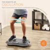 Lifepro Waver Vibration Plate Exercise Machine – High-Intensity Vibration Plate for Lymphatic Drainage – Full-Body Workout Vibrating Platform with Loop Bands – Fitness Equipment for Strength & Toning, Gray
