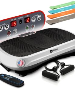Lifepro Waver Vibration Plate Exercise Machine – High-Intensity Vibration Plate for Lymphatic Drainage – Full-Body Workout Vibrating Platform with Loop Bands – Fitness Equipment for Strength & Toning, White