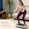 Lifepro Waver Vibration Plate Exercise Machine – High-Intensity Vibration Plate for Lymphatic Drainage – Full-Body Workout Vibrating Platform with Loop Bands – Fitness Equipment for Strength & Toning, White