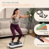 Lifepro Waver Vibration Plate Exercise Machine – High-Intensity Vibration Plate for Lymphatic Drainage – Full-Body Workout Vibrating Platform with Loop Bands – Fitness Equipment for Strength & Toning, White