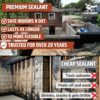 Liquid Rubber Basement and Foundation Repair Sealant - Waterproof Concrete Sealer & Crack Filler - Flexible Coating for Indoor & Outdoor Use - 5 Gallon Sealer, 10.2 oz Caulk 4 Pack, Geo Textile 4"x160