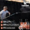 Liquid Rubber Basement and Foundation Repair Sealant - Waterproof Concrete Sealer & Crack Filler - Flexible Coating for Indoor & Outdoor Use - 5 Gallon Sealer, 10.2 oz Caulk 4 Pack, Geo Textile 4"x160
