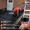 Liquid Rubber Waterproof Sealant - Waterproof Leak Repair Coating, Multi-Surface Rubber Paint, Durable Sealant for Roofs, Kit Includes- Black 5 Gallon Sealer, Caulk 10.2 oz 4 Pack, Seam Tape 4" x50'