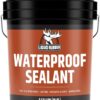Liquid Rubber Waterproof Sealant – DIY Leak Repair Coating for Flat, Metal & Low Slope Roofs, Foundations, Gutters & More – Flexible Protective Membrane - Black - 5 Gallon