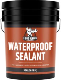 Liquid Rubber Waterproof Sealant – DIY Leak Repair Coating for Flat, Metal & Low Slope Roofs, Foundations, Gutters & More – Flexible Protective Membrane - Black - 5 Gallon