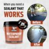 Liquid Rubber Waterproof Sealant – DIY Leak Repair Coating for Flat, Metal & Low Slope Roofs, Foundations, Gutters & More – Flexible Protective Membrane - Black - 5 Gallon