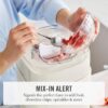 Martha Stewart 1 Quart Ice Cream Maker, Built-In Compressor, No Pre-Freezing Required, 3 Modes (Ice Cream, Sorbet, Frozen Yogurt), Automatic Mix-In Alert, Dishwasher-Safe Parts, Linen White