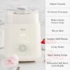 Martha Stewart 1 Quart Ice Cream Maker, Built-In Compressor, No Pre-Freezing Required, 3 Modes (Ice Cream, Sorbet, Frozen Yogurt), Automatic Mix-In Alert, Dishwasher-Safe Parts, Linen White