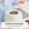 Martha Stewart 1 Quart Ice Cream Maker, Built-In Compressor, No Pre-Freezing Required, 3 Modes (Ice Cream, Sorbet, Frozen Yogurt), Automatic Mix-In Alert, Dishwasher-Safe Parts, Linen White